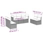 vidaXL Set de sofás de jardín 7 piezas con cojines ratán PE gris vidaXL Set de sofás de jardín 7 piezas con cojines ratán PE gris