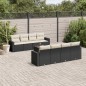 vidaXL Set de sofás de jardín 8 piezas y cojines ratán sintético negro vidaXL Set de sofás de jardín 8 piezas y cojines ratán sintético negro