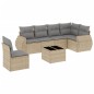 vidaXL Set sofás de jardín 7 piezas y cojines ratán sintético beige vidaXL Set sofás de jardín 7 piezas y cojines ratán sintético beige