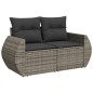 vidaXL Juego de sofás jardín con cojines 5 pzas ratán sintético gris vidaXL Juego de sofás jardín con cojines 5 pzas ratán sintético gris