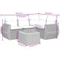 vidaXL Juego de sofás jardín con cojines 5 pzas ratán sintético gris vidaXL Juego de sofás jardín con cojines 5 pzas ratán sintético gris