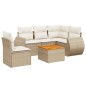 vidaXL Juego de sofás jardín con cojines 6 pzas ratán sintético beige vidaXL Juego de sofás jardín con cojines 6 pzas ratán sintético beige