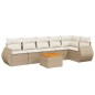 vidaXL Set sofás de jardín 7 piezas y cojines ratán sintético beige vidaXL Set sofás de jardín 7 piezas y cojines ratán sintético beige