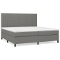 vidaXL Cama box spring con colchón tela gris oscuro 200x200 cm vidaXL Cama box spring con colchón tela gris oscuro 200x200 cm