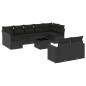 vidaXL Set de sofás de jardín 10 pzas cojines ratán sintético negro vidaXL Set de sofás de jardín 10 pzas cojines ratán sintético negro