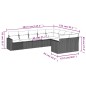 vidaXL Set de sofás de jardín 9 pzas con cojines ratán sintético beige vidaXL Set de sofás de jardín 9 pzas con cojines ratán sintético beige