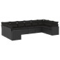 vidaXL Set de sofás de jardín 10 pzas cojines ratán sintético negro vidaXL Set de sofás de jardín 10 pzas cojines ratán sintético negro