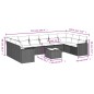 vidaXL Set de sofás de jardín 11pzas con cojines ratán sintético beige vidaXL Set de sofás de jardín 11pzas con cojines ratán sintético beige
