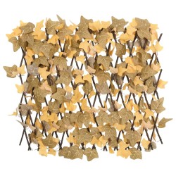 vidaXL Enrejado expansible hoja de arce artificial naranja 180x60 cm