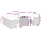 vidaXL Set de sofás de jardín 10 pzas cojines ratán sintético negro