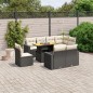 vidaXL Set de sofás de jardín 8 piezas y cojines ratán sintético negro vidaXL Set de sofás de jardín 8 piezas y cojines ratán sintético negro