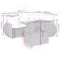 vidaXL Set de muebles de jardín 5 pzas y cojines ratán sintético negro vidaXL Set de muebles de jardín 5 pzas y cojines ratán sintético negro