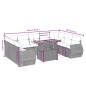 vidaXL Set de sofás de jardín 10 pzas cojines ratán sintético negro vidaXL Set de sofás de jardín 10 pzas cojines ratán sintético negro
