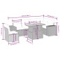 vidaXL Set de comedor de jardín 7 pzas y cojines ratán sintético negro vidaXL Set de comedor de jardín 7 pzas y cojines ratán sintético negro