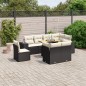 vidaXL Set de sofás de jardín 8 piezas y cojines ratán sintético negro vidaXL Set de sofás de jardín 8 piezas y cojines ratán sintético negro