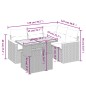 vidaXL Set de muebles de jardín 5 pzas y cojines ratán sintético negro vidaXL Set de muebles de jardín 5 pzas y cojines ratán sintético negro