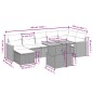 vidaXL Set de sofás de jardín 8 piezas y cojines ratán sintético negro vidaXL Set de sofás de jardín 8 piezas y cojines ratán sintético negro