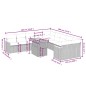 vidaXL Set de sofás de jardín 11 pzas y cojines ratán sintético negro vidaXL Set de sofás de jardín 11 pzas y cojines ratán sintético negro