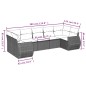 vidaXL Set de sofás de jardín 7 piezas con cojines ratán PE gris vidaXL Set de sofás de jardín 7 piezas con cojines ratán PE gris