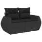 vidaXL Set de sofás de jardín 10 pzas cojines ratán sintético negro vidaXL Set de sofás de jardín 10 pzas cojines ratán sintético negro