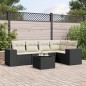 vidaXL Set de sofás de jardín 6 piezas y cojines ratán sintético negro vidaXL Set de sofás de jardín 6 piezas y cojines ratán sintético negro