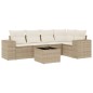 vidaXL Juego de sofás jardín con cojines 6 pzas ratán sintético beige vidaXL Juego de sofás jardín con cojines 6 pzas ratán sintético beige