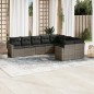 vidaXL Set de muebles de jardín 9 pzas y cojines ratán sintético gris vidaXL Set de muebles de jardín 9 pzas y cojines ratán sintético gris
