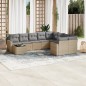 vidaXL Juego de sofás jardín con cojines beige 10 pzas ratán sintético vidaXL Juego de sofás jardín con cojines beige 10 pzas ratán sintético