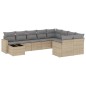 vidaXL Juego de sofás jardín con cojines beige 10 pzas ratán sintético vidaXL Juego de sofás jardín con cojines beige 10 pzas ratán sintético