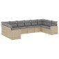 vidaXL Juego de sofás jardín con cojines beige 10 pzas ratán sintético vidaXL Juego de sofás jardín con cojines beige 10 pzas ratán sintético