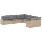 vidaXL Juego de sofás jardín con cojines beige 10 pzas ratán sintético vidaXL Juego de sofás jardín con cojines beige 10 pzas ratán sintético