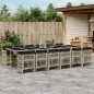 vidaXL Set comedor jardín y cojines 13 pzas ratán sintético gris claro vidaXL Set comedor jardín y cojines 13 pzas ratán sintético gris claro