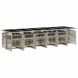 vidaXL Set comedor jardín y cojines 13 pzas ratán sintético gris claro vidaXL Set comedor jardín y cojines 13 pzas ratán sintético gris claro