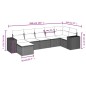 vidaXL Set de sofás de jardín 7 piezas con cojines ratán PE gris vidaXL Set de sofás de jardín 7 piezas con cojines ratán PE gris