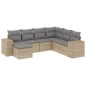 vidaXL Set sofás de jardín 7 piezas y cojines ratán sintético beige vidaXL Set sofás de jardín 7 piezas y cojines ratán sintético beige