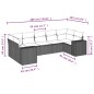 vidaXL Set de sofás de jardín 7 piezas con cojines ratán PE gris vidaXL Set de sofás de jardín 7 piezas con cojines ratán PE gris