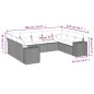 vidaXL Set de sofás de jardín 8 piezas y cojines ratán sintético negro vidaXL Set de sofás de jardín 8 piezas y cojines ratán sintético negro