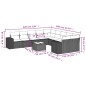 vidaXL Set de sofás de jardín 11 pzas y cojines ratán sintético gris vidaXL Set de sofás de jardín 11 pzas y cojines ratán sintético gris