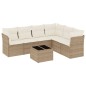 vidaXL Set sofás de jardín 7 piezas y cojines ratán sintético beige vidaXL Set sofás de jardín 7 piezas y cojines ratán sintético beige