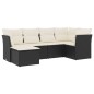 vidaXL Set de sofás de jardín 6 piezas y cojines ratán sintético negro vidaXL Set de sofás de jardín 6 piezas y cojines ratán sintético negro