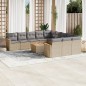vidaXL Set de sofás de jardín 12 pzas y cojines ratán sintético marrón vidaXL Set de sofás de jardín 12 pzas y cojines ratán sintético marrón