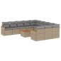 vidaXL Set de sofás de jardín 12 pzas y cojines ratán sintético marrón vidaXL Set de sofás de jardín 12 pzas y cojines ratán sintético marrón