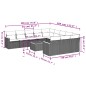 vidaXL Set de sofás de jardín 12 pzas y cojines ratán sintético marrón vidaXL Set de sofás de jardín 12 pzas y cojines ratán sintético marrón