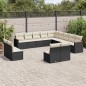 vidaXL Set de sofás de jardín y cojines 13 pzas ratán sintético negro vidaXL Set de sofás de jardín y cojines 13 pzas ratán sintético negro