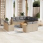 vidaXL Set de sofás de jardín 12 pzas y cojines ratán sintético marrón vidaXL Set de sofás de jardín 12 pzas y cojines ratán sintético marrón