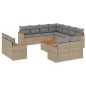 vidaXL Set de sofás de jardín 12 pzas y cojines ratán sintético marrón vidaXL Set de sofás de jardín 12 pzas y cojines ratán sintético marrón