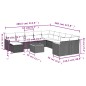 vidaXL Set de sofás de jardín 12 piezas cojines ratán sintético negro vidaXL Set de sofás de jardín 12 piezas cojines ratán sintético negro