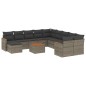 vidaXL Set de sofás de jardín 12 pzas con cojines ratán sintético gris vidaXL Set de sofás de jardín 12 pzas con cojines ratán sintético gris