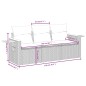 vidaXL Set de sofá de jardín 3 pzas y cojines ratán sintético gris vidaXL Set de sofá de jardín 3 pzas y cojines ratán sintético gris
