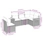 vidaXL Set de muebles de jardín 5 pzas y cojines ratán sintético negro vidaXL Set de muebles de jardín 5 pzas y cojines ratán sintético negro